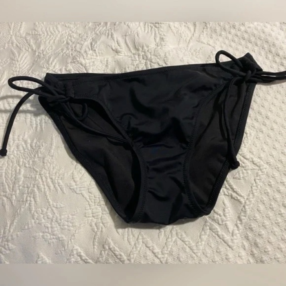 Victoria’s Secret Black Side Tie Bikini Bottoms